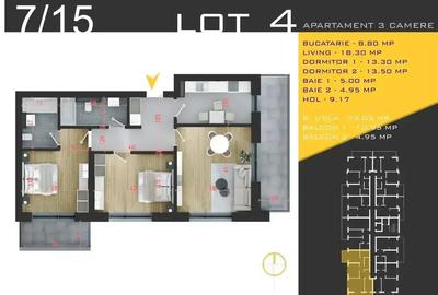 Apartament 3 Camere Decomandat  Theodor Pallady Titan - 6