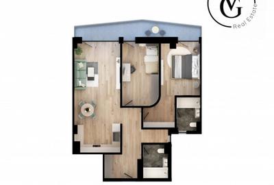 Apartament cu 3 camere semidecomandat în Central - 3