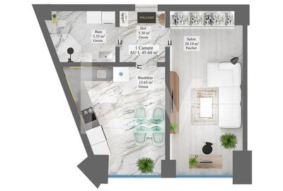 Carpathia Residence – Apartament 1 camera - 7