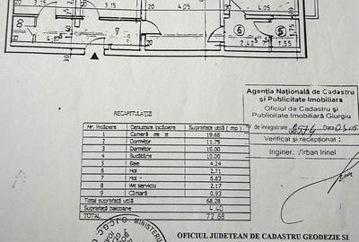 Apartament cu 3 camere în Tineretului