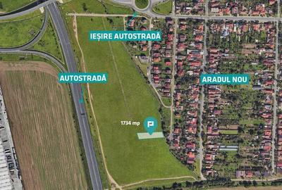 Teren de 1734 mp, în Aradul Nou