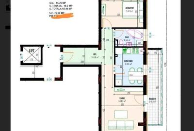 Apartament cu 2 camere decomandat în Central