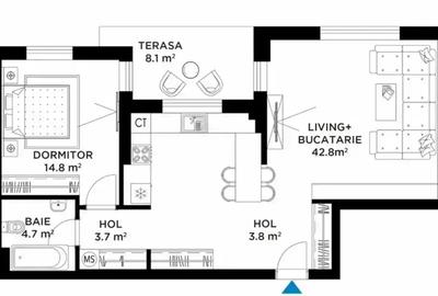 Bucurestii Noi, Bucurestii Noi, 2 camere, 70mp, decomandat, finisat - 3