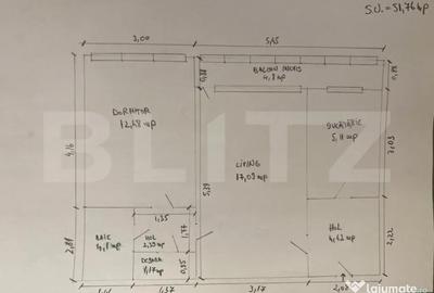 Apartament cu 2 camere semidecomandat în Complex Studențesc - 3