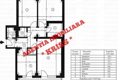 Apartament cu 3 camere decomandat în Găvana - 3