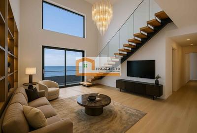 Vedere frontala la Mare, Prima linie, Penthouse tip Duplex, bloc Boutique - 3