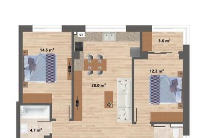 Apartament cu 3 camere în Miroslava - 6