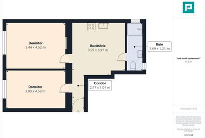 Apartament cu 2 camere decomandat în Central - 1