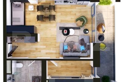 Apartament de vanzare,  1 camere, 40 mp, zona Torontalului