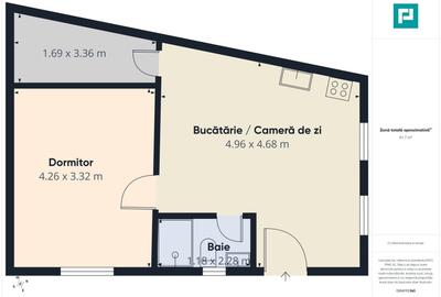 Apartament cu 2 camere nedecomandat, mobilat în Central - 4