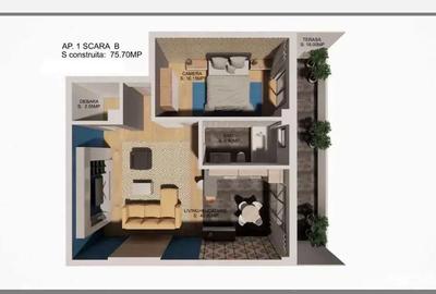 Apartament cu 2 camere decomandat în Central