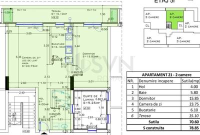 Apartament cu 3 camere semidecomandat în Aviației - 9