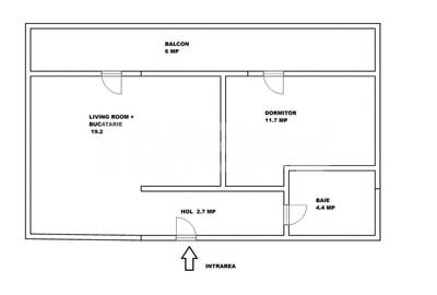 Apartament cu 2 camere semidecomandat în Central - 1