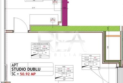 Studio Dublu mobilat si utilat in One Lake Club - 8