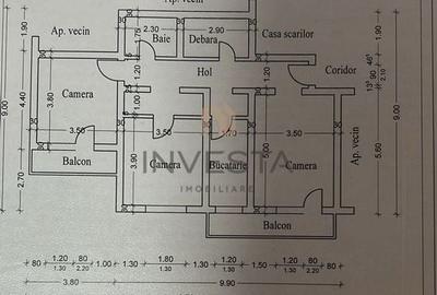 Apartament 3 camere la etajul 2, decomandat! Zona Petrom Manastur! - 11