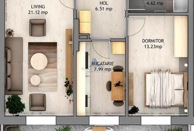 Apartament cu 2 camere decomandat în Șelimbăr