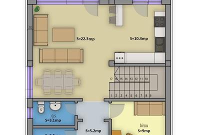 Casa A30-arhitectura scandinava | 5 camere | teren 532 mp| Crevedia | Comision 0 - 13