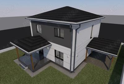 Proprietar . Casa individuala P+1Etaj. 3 Dormitoare. 1 Birou. 3 Bai. Bucatarie Inchisa. CarPort - 9