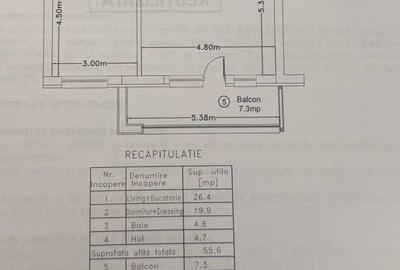 Apartament cu 2 camere decomandat în Nord - 4
