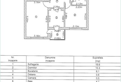 Apartament decomandat cu doua camere Micro 17 - 1