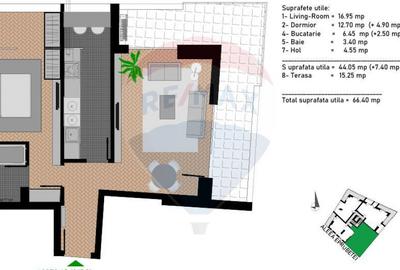 Apartament cu 2 camere decomandat în Camil Ressu - 3