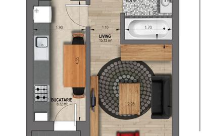 |Garsoniera Mobilat-Utilat Totul Nou|Decomandat|Predare la cheie|Mutare Pe Loc| |Garsoniera Mobilat-Utilat Totul Nou|Decomandat|Predare la cheie|Mutare Pe Loc| - 4