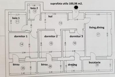 Apartament 4 camere - Km.4-5 - 760 euro/luna (Cod E2) - 12