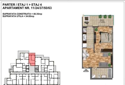 Garsonieră decomandată în Central