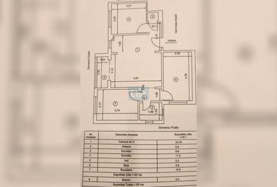 Apartament cu 3 camere decomandat, mobilat în Aluniș