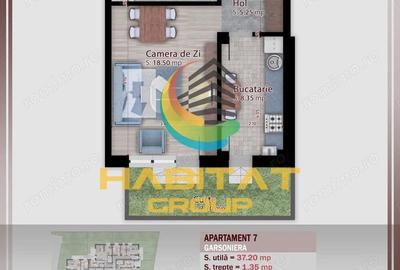 Garsoniera cu Gradina - metrou N.Teclu - 2