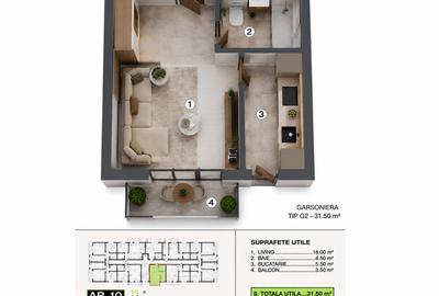 Garsonieră decomandată în Bragadiru - 1