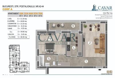 Apartament cu 2 camere în Măgurele - 2