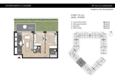 Apartament cu 3 camere semidecomandat în Nord - 18