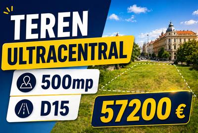 Teren Construcții intravilan de 490 mp, în Ultracentral - 1