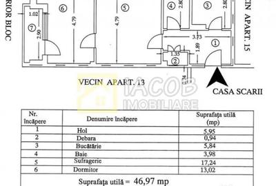 Apartament cu 2 camere nedecomandat în Central - 16