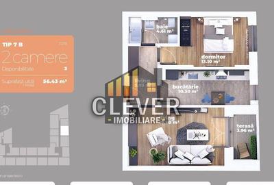 Apartament 2 camere decomandate Auchan Titan Liviu Rebreanu