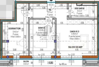 Apartament cu 3 camere/59.55mp/zona strazii Galaxiei. - 2