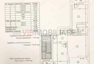 Apartament 3 camere cu 2 locuri de parcare de vanzare Chiajna - 7