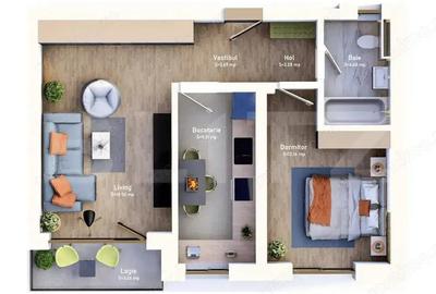 Apartament de vanzare, cu 2 camere, loc de parcare inclus, TVA INCLUS - 1