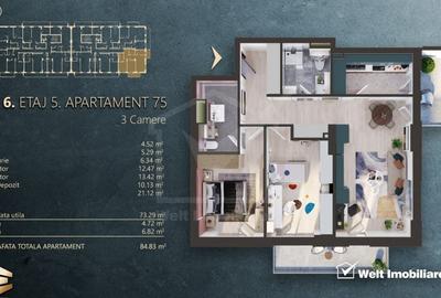 De vanzare apartament cu 3 camere, bloc nou - 2