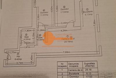 Apartament cu 3 camere semidecomandat, mobilat în Sebastian - 12