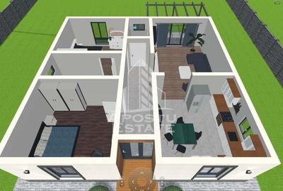 Casa individuala pe parter, 4 camere si 2 bai, 530 mp teren - 7