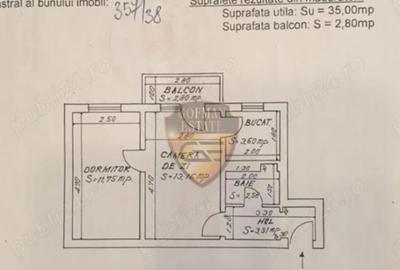 Apt 2 camere Scoala 8, INEL II, fara imbunatatiri, balcon, 3 - 3