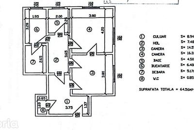 Apartament cu 3 camere în Cișmigiu