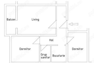 De vanzare, apartament 3 camere, decomandat