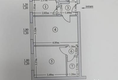Apartament cu 2 camere semidecomandat în Ultracentral
