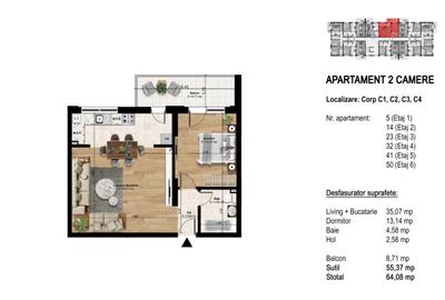 Rate la dezvoltator - Apartament 2 camere - Splaiul Unirii/Theodor Pallady - 2