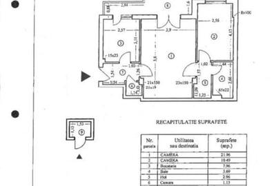 Apartament cu 2 camere 59,76 mp - piata Amzei - 11