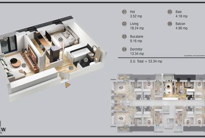 Apartament cu 2 camere decomandat în Chiajna - 1