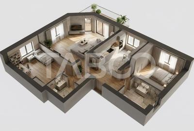 Apartament de vanzare 64mp 3 camere decomandate si balcon Turnisor - 12